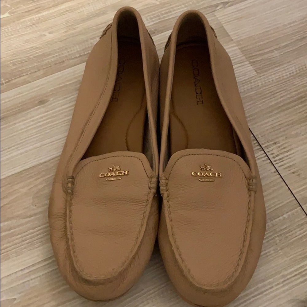 Coach Moccasins, size 10, nude